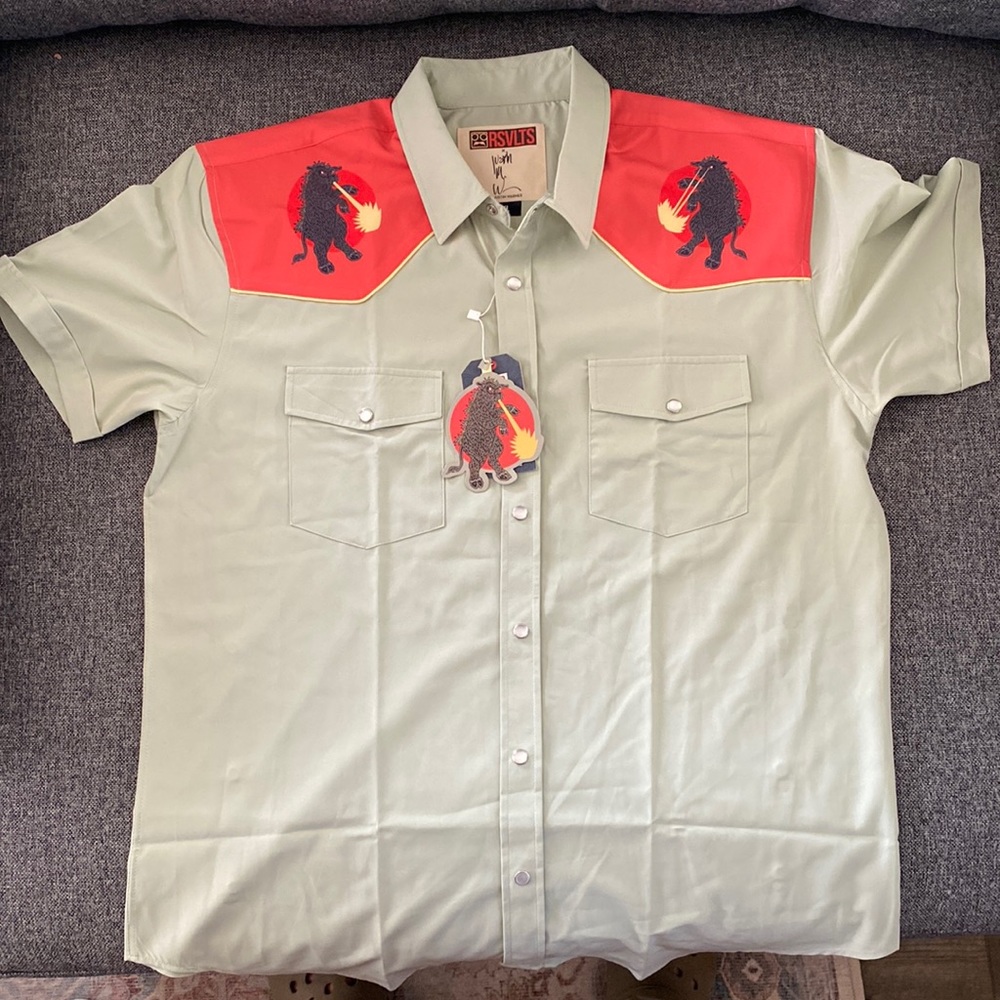 RSVLTS x Justin Warner. Button up. New with tags
